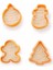Yılbaşı Şekilli Adam Çam Ağacı Basmalı Kurabiye Kalıbı Gingerbread Man Desenli Şeker Hamuru Kesici Aparat Yeni Yıl 1