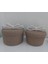 2'li Kapaklı Hasır Sepet Takımı Beyaz&hasır Sepet Düzenleyici Organizer Dekorasyon HEDIYELIK-25X14/22X13 3