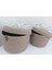 2'li Kapaklı Hasır Sepet Takımı Beyaz&hasır Sepet Düzenleyici Organizer Dekorasyon HEDIYELIK-25X14/22X13 4