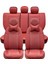 kia Picanto Lüx Deri Oto Koltuk Kılıfı 5'li Set Tam Takım Pro Kırmızı 3