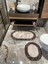 2 'li Riola Model Leopar Desen Oval Banyo Paspası - Kahverengi Ebat (60X100 - 60X50) 1
