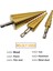 Hss Adım Matkap Ucu Seti 3, 4-12MM 4-20MM 4-32MM Koni Titanyum Ahşap Metal Delik Kesici Altıgen Tahrik Hızlı Değişim Aracı (Yurt Dışından) 5