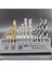 16 Parça Metal Ağaç Beton Duvar Delme Uçları Full Set Profesyonel Standlı 2