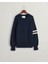 Kadın Lacivert Relaxed Fit Bisiklet Yaka Desenli Kazak 4803189.433 1
