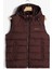 Erkek Bordo Regular Fit Kapüşonlu Logolu Yelek 7006352.279 1