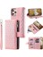 iPhone 11 Pro Max Için Kılıf Kart Tutuculu Cüzdan Kılıf Bilek Askılı Pu Deri Fermuarlı Çanta Kapağı (Yurt Dışından) 1