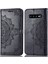 Samsung Galaxy S10 Plus ile Uyumlu El Standı Fonksiyonlu Cüzdan Kabartmalı Pu Deri Kart Tutucu (Yurt Dışından) 1