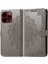iPhone 15 Pro Max ile Uyumlu El Standı Fonksiyonlu Cüzdan Kabartmalı Pu Deri Kart Tutucu (Yurt Dışından) 3