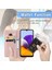 Samsung Galaxy A22 5g ile Uyumlu El Standı Fonksiyonlu Cüzdan Kabartmalı Pu Deri Kart Tutucu (Yurt Dışından) 5