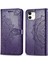 iPhone 11 ile Uyumlu El Standı Fonksiyonlu Cüzdan Kabartmalı Pu Deri Kart Tutucu (Yurt Dışından) 4