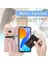 Honor X8 5g ile Uyumlu El Standı Fonksiyonlu Cüzdan Kabartmalı Pu Deri Kart Tutucu (Yurt Dışından) 5
