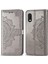Samsung Galaxy x Cover Pro ile Uyumlu El Standı Fonksiyonlu Cüzdan Kabartmalı Pu Deri Kart Tutucu (Yurt Dışından) 3