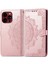 iPhone 15 Pro Max ile Uyumlu El Standı Fonksiyonlu Cüzdan Kabartmalı Pu Deri Kart Tutucu (Yurt Dışından) 3