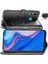 Huawei Y9 Prime 2019 ile Uyumlu El Standı Fonksiyonlu Cüzdan Kabartmalı Pu Deri Kart Tutucu (Yurt Dışından) 4