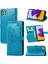 Samsung Galaxy A22 5g ile Uyumlu El Standı Fonksiyonlu Cüzdan Kabartmalı Pu Deri Kart Tutucu (Yurt Dışından) 1