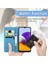 Samsung Galaxy A22 5g ile Uyumlu El Standı Fonksiyonlu Cüzdan Kabartmalı Pu Deri Kart Tutucu (Yurt Dışından) 5