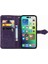 iPhone 14 Plus ile Uyumlu El Standı Fonksiyonlu Cüzdan Kabartmalı Pu Deri Kart Tutucu (Yurt Dışından) 4