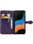 Samsung Galaxy Xcover6 Pro ile Uyumlu El Standı Fonksiyonlu Cüzdan Kabartmalı Pu Deri Kart Tutucu (Yurt Dışından) 4