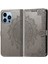 iPhone 13 Pro Max ile Uyumlu El Standı Fonksiyonlu Cüzdan Kabartmalı Pu Deri Kart Tutucu (Yurt Dışından) 2