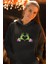 Grinch Happy New Year Pembe Kalp Kapşonlu Sweatshirt 4
