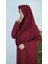 Bordo Fermuarlı Pratik Namaz Elbisesi 1