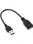 USB 3.0 Tip-A Erkek - USB 3.0 Tip-A Dişi Uzatma Kablosu 20CM 5gbps (Yurt Dışından) 3