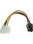 4 Pin Molex - 6 Pin Pcı-Express Pcıe Ekran Kartı Güç Dönüştürücü Adaptör Kablosu (Yurt Dışından) 1