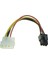 4 Pin Molex - 6 Pin Pcı-Express Pcıe Ekran Kartı Güç Dönüştürücü Adaptör Kablosu (Yurt Dışından) 2