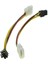 4 Pin Molex - 6 Pin Pcı-Express Pcıe Ekran Kartı Güç Dönüştürücü Adaptör Kablosu (Yurt Dışından) 3