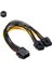 En Yeni 8pin Dişiden Çift Pcı-E Pcı Express 8p(6+2 Pin) Erkek Güç Kablosu Grafik Kartı Için 16AWG Tel Btc Miner (Yurt Dışından) 2