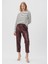 Bordo Suni Deri Pantolon 1010557-70421 1