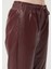 Bordo Suni Deri Pantolon 1010557-70421 5