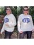 Welsoft Peluş Önü Mavi Newyork Nakışlı Yuvarlak Yaka Sweatshirt 2