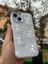 Apple iPhone 14 Kılıf Hologramlı Renkli Kalp Kurdele 3D Kabartmalı Ayıcık Kabartmalı Emoji Kristal Şeffaf 1