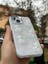 Apple iPhone 14 Kılıf Hologramlı Renkli Kalp Kurdele 3D Kabartmalı Ayıcık Kabartmalı Emoji Kristal Şeffaf 3