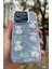 Apple iPhone 15 Pro Max Uyumlu Kılıf Renkli Kalp Kurdele 3D Kabartma Ayıcık Emoji Kristal Şeffaf Clear 3