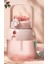 Çift Içki Büyük Göbek Plastik Su Bardağı Yaz Açık Pipetli Bardak Lotus Kökü Tozu 1500 ml [ücretsiz Kendi Başına Yap Çıkartma + 3D Çıkartma + Saman + Kayış] (Yurt Dışından) 1
