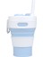 Katlanabilir Kamp Pipetli Bardak Silikon Katlanır Kahve Fincanı Spor Şişe Taşınabilir Seyahat Açık Araba 450 ml (Gök Mavisi) (Yurt Dışından) 1