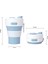 Katlanabilir Kamp Pipetli Bardak Silikon Katlanır Kahve Fincanı Spor Şişe Taşınabilir Seyahat Açık Araba 450 ml (Gök Mavisi) (Yurt Dışından) 3