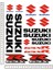 Suzuki Gsxr Motorsiklet Kask Sticker Çıkartma Seti 1