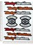 Harley Davidson Motorsiklet Kask Leptop Sticker Çıkartma Seti 1
