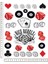 Dice Rebels Zar Motorsiklet Kask Leptop Araç Telefon Arkası Sticker Çıkartma Seti 1