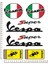Vespa Super Motorsıklet Kask Stıcker Çıkartma Setı 1