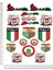 Vespa Süper Italya Motorsiklet Kask Sticker Çıkartma Seti 1