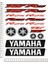 Yamaha R25 Motorsiklet Kask Sticker Çıkartma Seti 1