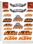 Ktm Racing Motorsiklet Kask Sticker Çıkartma Seti 1