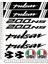 Pulsar NS200 Motorsiklet Kask Sticker Çıkartma Seti 1
