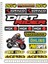Dırt Rider Karışık Motorsiklet Kask Sticker Çıkartma Seti 1
