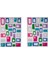 DUVAR ÇIKARTMA STICKER DEKORATİF DUVAR KAĞIDI,SÜS İKİ ADET RENKLİ KARELİ PVC 48X33X0,5CM 3