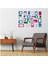 DUVAR ÇIKARTMA STICKER DEKORATİF DUVAR KAĞIDI,SÜS İKİ ADET RENKLİ KARELİ PVC 48X33X0,5CM 5
